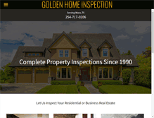 Tablet Screenshot of goldenhomeinspection.com